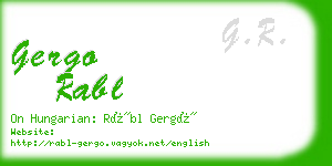 gergo rabl business card